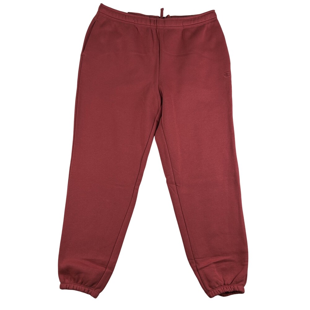 Champion Jogger Pants Womens Large Redwood Red Fleece Sweatpants Pockets SYJ301